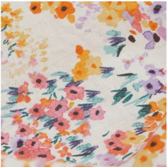 H&M - Flounce Trimmed Linen Floral Print Dress - Size XL - Picture 6 of 13